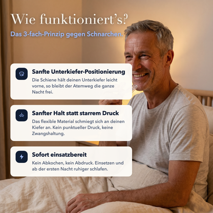Wie funktioniert die Leiso Pro - das 3-fach-Prinzip gegen Schnarchen