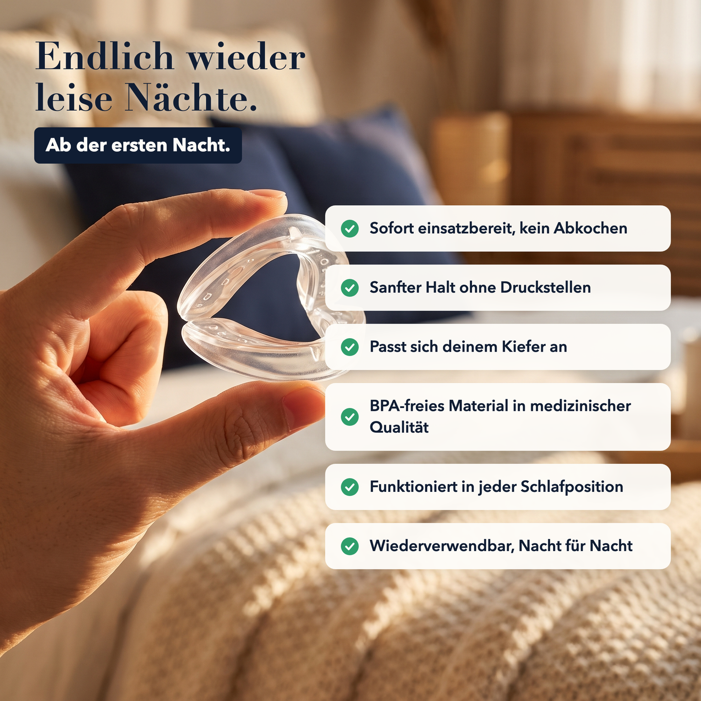 Leiso Pro Feature-Checkliste - endlich wieder leise Naechte