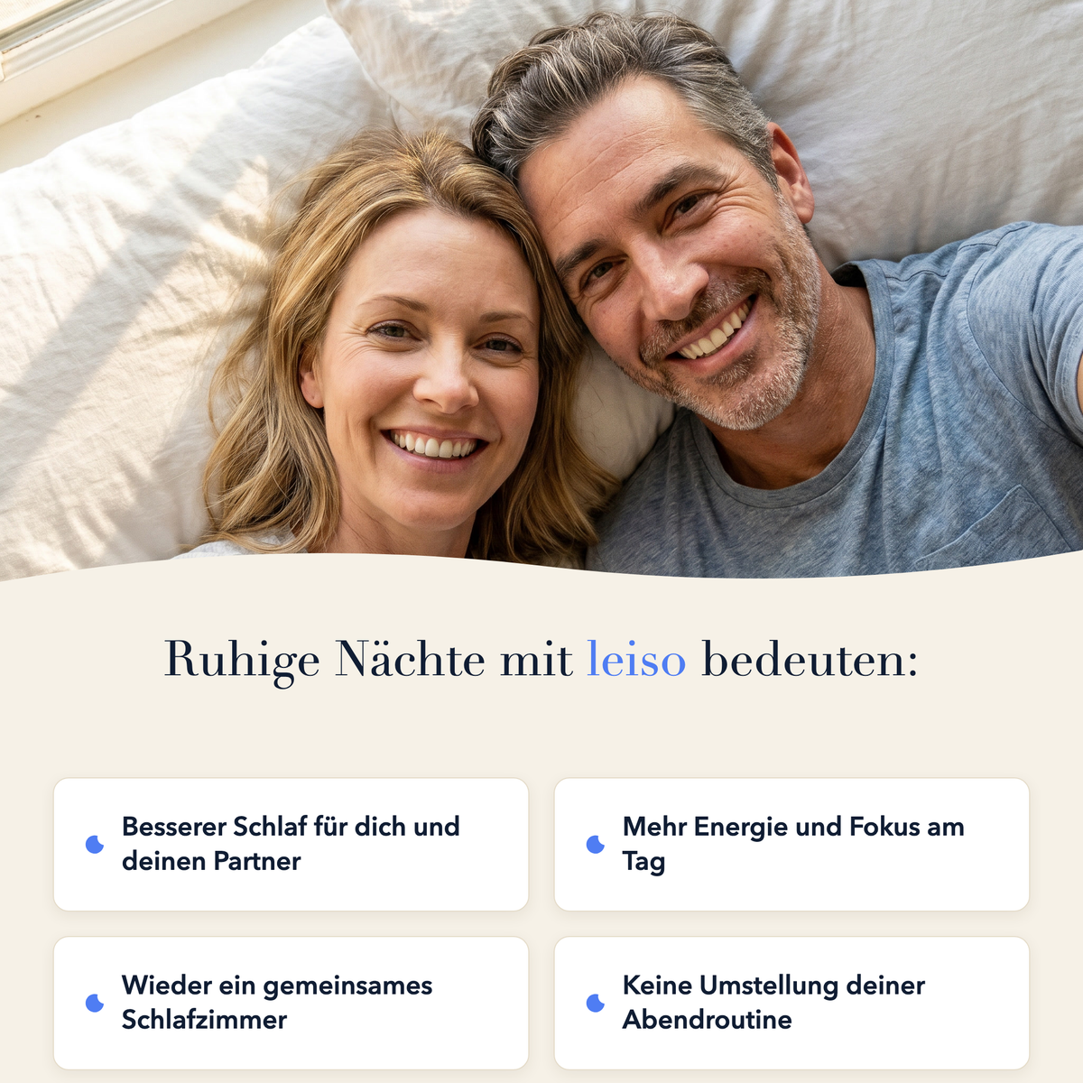 Ruhige Naechte mit Leiso - Vorteile fuer Paare