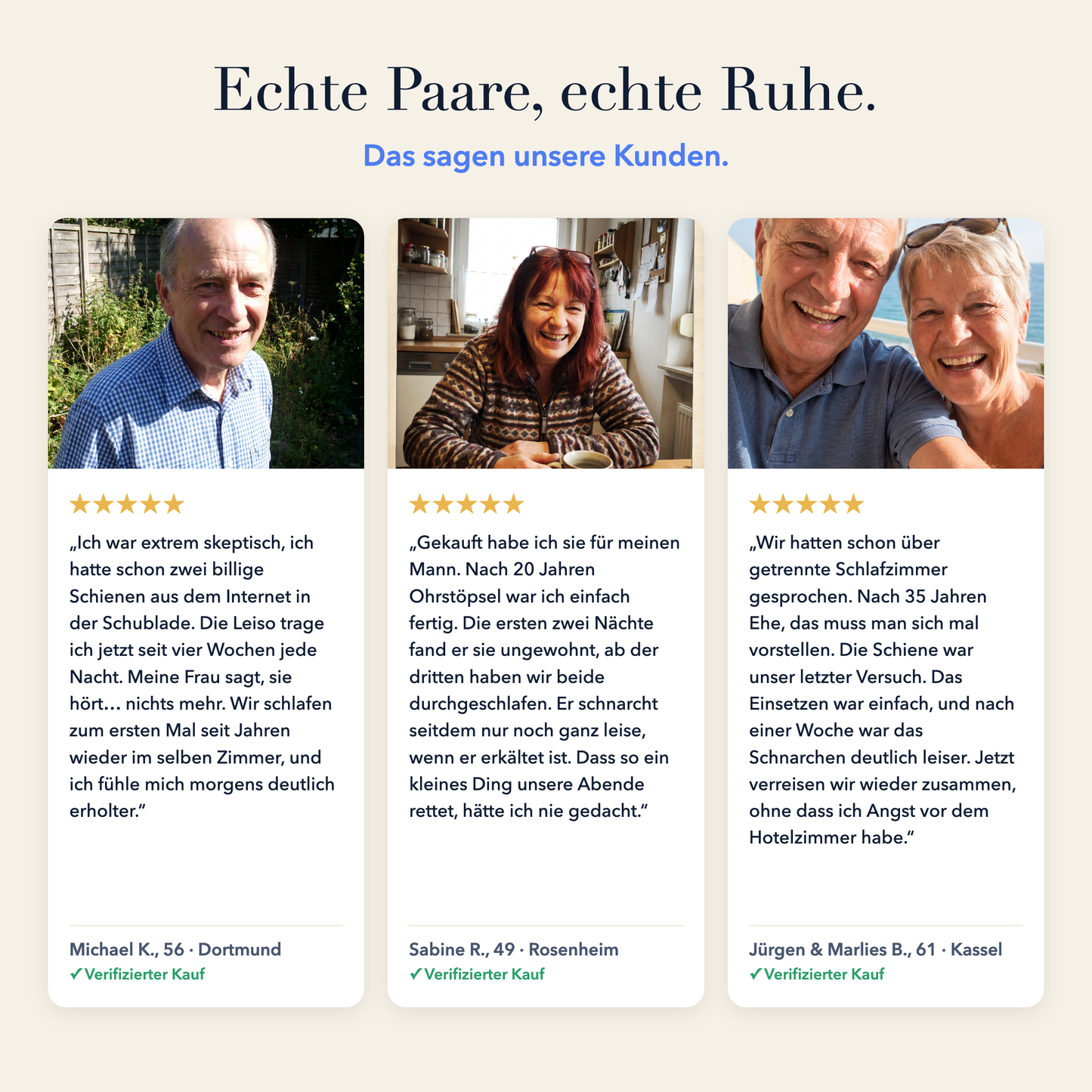 Kundenstimmen zur Leiso Pro Anti-Schnarch-Schiene
